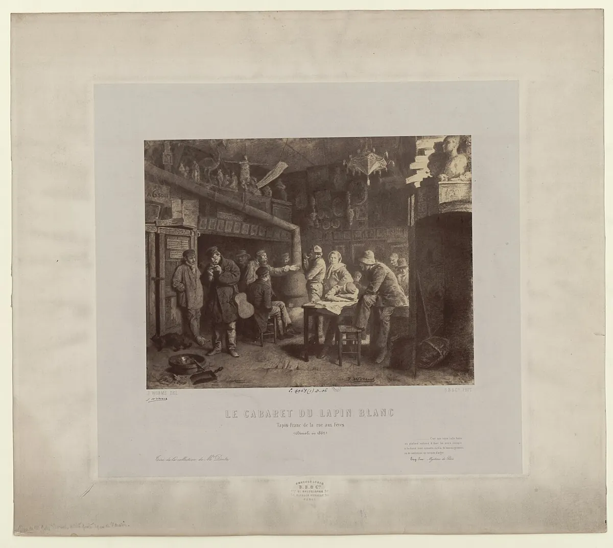 Image ancienne du cabaret de la rue aux Fèves