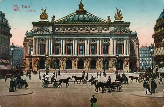 Carte postale du Palais Garnier vers 1900