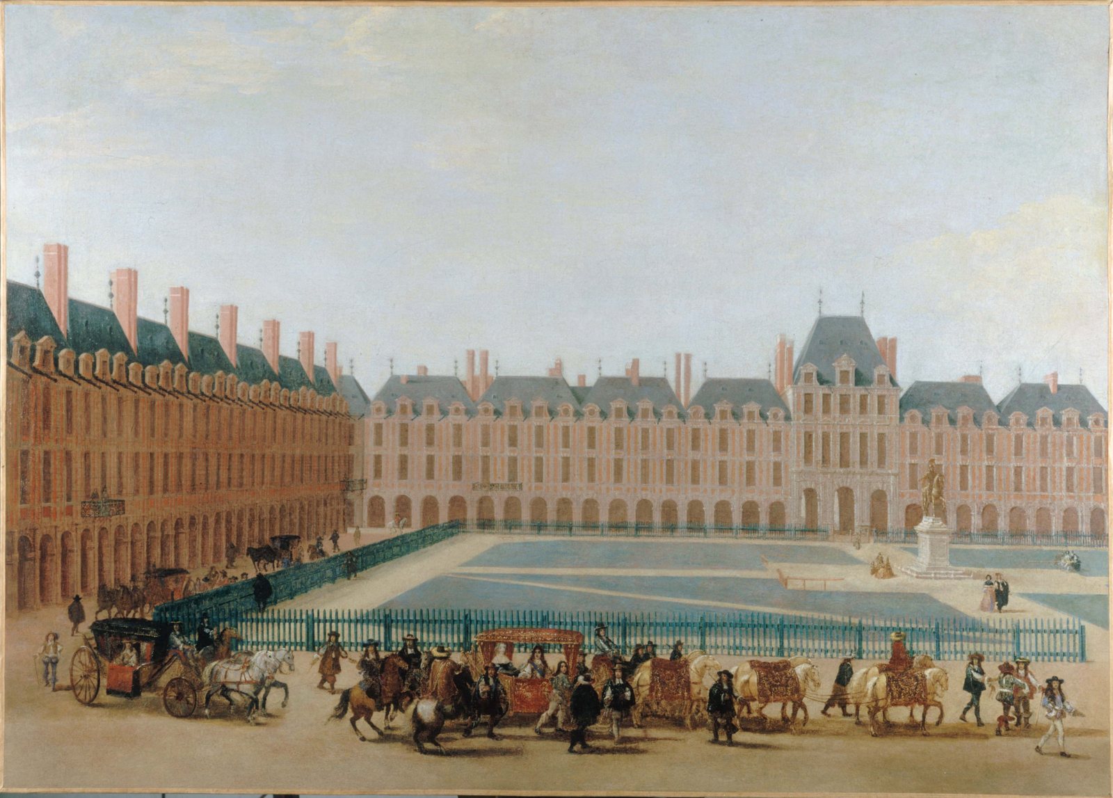 Peinture de l’ancienne place Royale, aujourd’hui place des Vosges, vers 1660