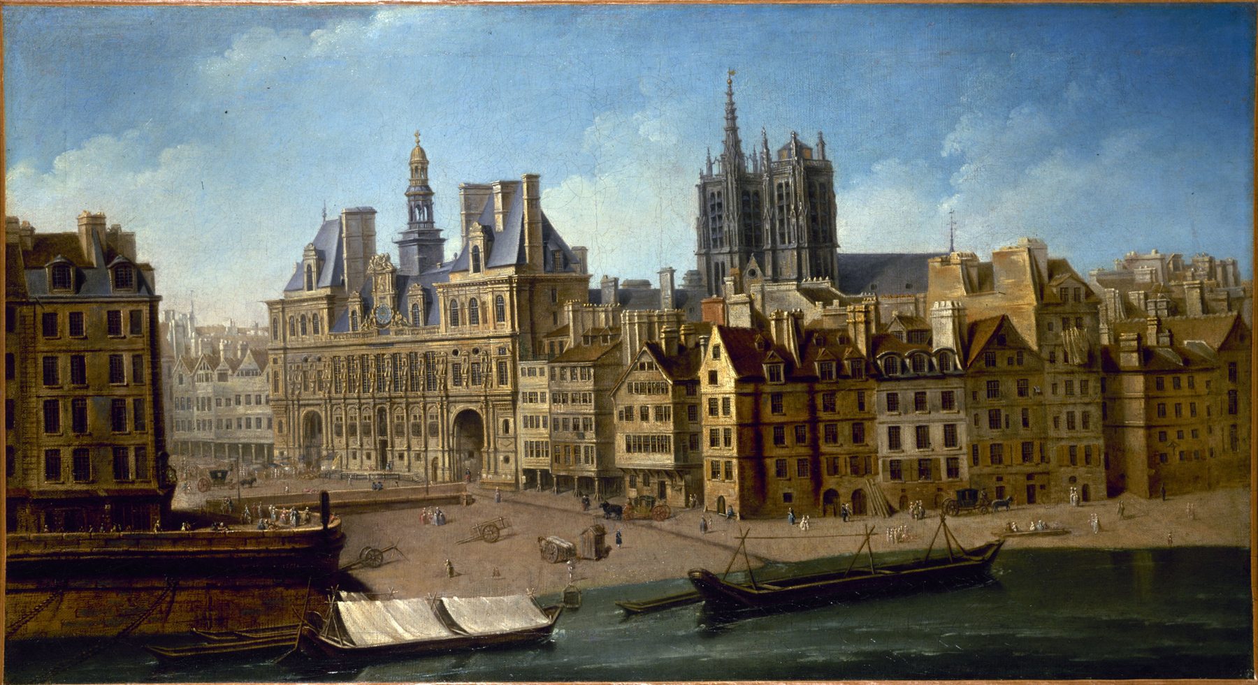 Peinture de l’ancienne place de Grève et de l’Hôtel de Ville en 1751